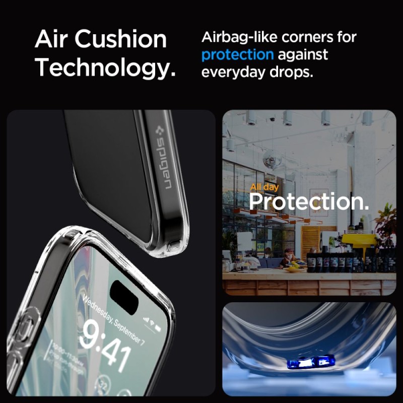Spigen Ultra Hybrid за iPhone 15 Pro Frost Clear - 8809896750394-ACS06708