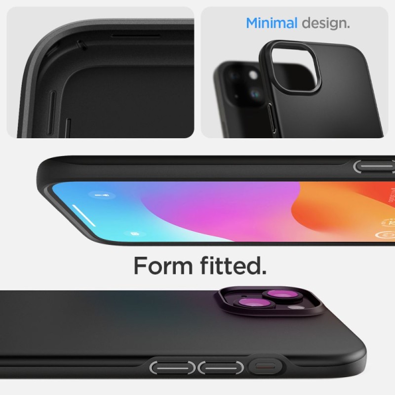 SPIGEN Thin Fit iPhone 15 Черен - SPIGEN Thin Fit iPhone 15 Черен - 8809896750974-ACS06776