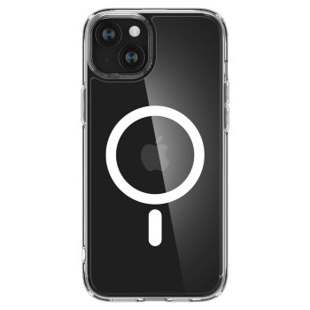 SPIGEN ULTRA HYBRID MagSafe кейс за iPhone 15 (бял) SPIGEN ULTRA HYBRID MagSafe кейс за iPhone 15 (бял)