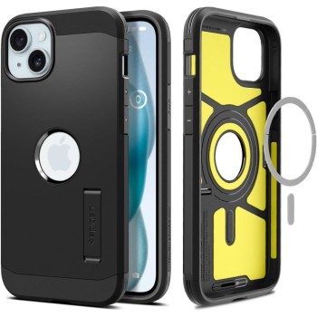 SPIGEN TOUGH ARMOR MAGSAFE калъф за iPhone 15 (черен)