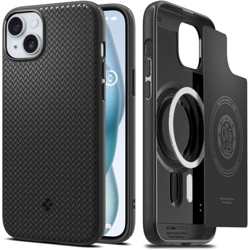 Spigen Mag Armor Magsafe калъф за iPhone 15 матово черен - 8809896751360-ACS06815