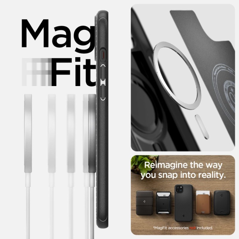 Spigen Mag Armor Magsafe калъф за iPhone 15 матово черен - 8809896751360-ACS06815