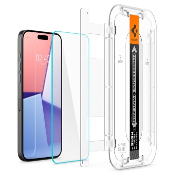 Spigen Glas.TR EZ Fit закалено стъкло за iPhone 15 Pro Max (2 бр.) Clear