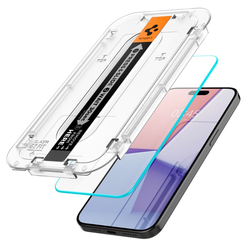 Spigen Glas.TR EZ Fit закалено стъкло за iPhone 15 Pro Max (2 бр.) Clear - Spigen Glas.TR EZ Fit закалено стъкло за iPhone 15 Pro Max (2 бр.) Clear - 8809896751964-AGL06872