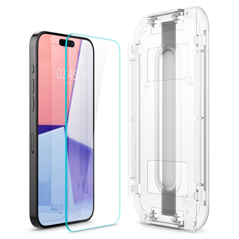 Spigen Glas.TR EZ Fit закалено стъкло за iPhone 15 Pro Max (2 бр.) Clear - Spigen Glas.TR EZ Fit закалено стъкло за iPhone 15 Pro Max (2 бр.) Clear - 8809896751964-AGL06872