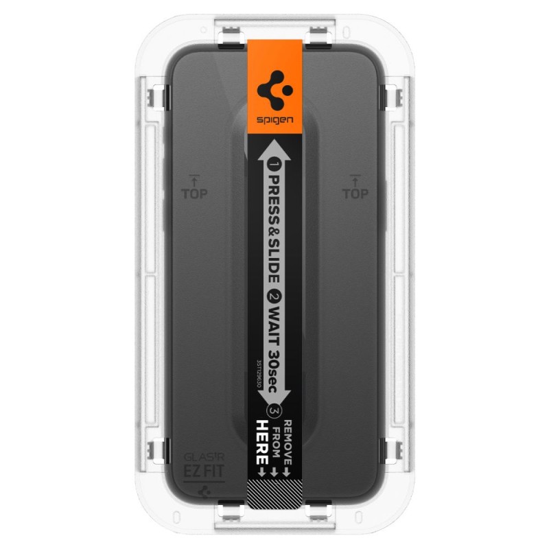 Spigen Glas.TR „EZ Fit” FC, закалено стъкло за iPhone 15 Pro (Black) – 2 броя
