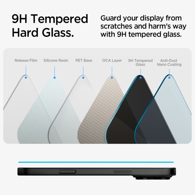 Spigen Glas.TR „EZ Fit” 2-pack закалено стъкло Privacy за iPhone 15 / 16 (SKU: 8809896752268-AGL06905) - Spigen Glas.TR „EZ Fit” 2-pack закалено стъкло Privacy за iPhone 15 / 16 (SKU: 8809896752268-AGL06905) - 8809896752268-AGL06905