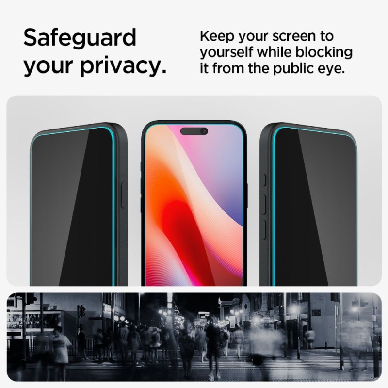 Spigen Glas.TR „EZ Fit” 2-pack закалено стъкло Privacy за iPhone 15 / 16 (SKU: 8809896752268-AGL06905) - Spigen Glas.TR „EZ Fit” 2-pack закалено стъкло Privacy за iPhone 15 / 16 (SKU: 8809896752268-AGL06905) - 8809896752268-AGL06905