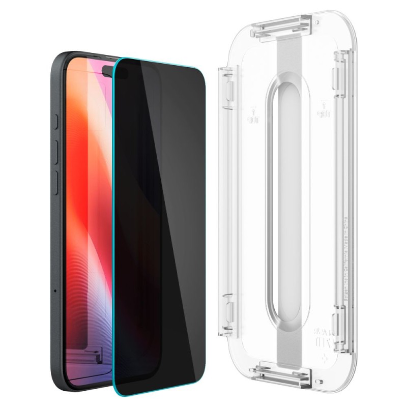 Spigen Glas.TR „EZ Fit” 2-pack закалено стъкло Privacy за iPhone 15 / 16 (SKU: 8809896752268-AGL06905) - Spigen Glas.TR „EZ Fit” 2-pack закалено стъкло Privacy за iPhone 15 / 16 (SKU: 8809896752268-AGL06905) - 8809896752268-AGL06905