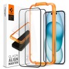 Spigen ALM Glass FC AlignMaster – закалено стъкло за iPhone 15 (2 броя), черно - Spigen ALM Glass FC AlignMaster – закалено стъкло за iPhone 15 (2 броя), черно - 8809896752275-AGL06906