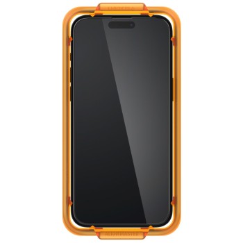 Spigen ALM Glass FC AlignMaster – закалено стъкло за iPhone 15 (2 броя), черно