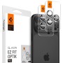 Spigen Optik Pro Glass.TR „EZ FIT” Защитно стъкло за камера (2 бр.) за iPhone 14 Pro/15 Pro/16 Pro/17 Pro – Crystal Clear