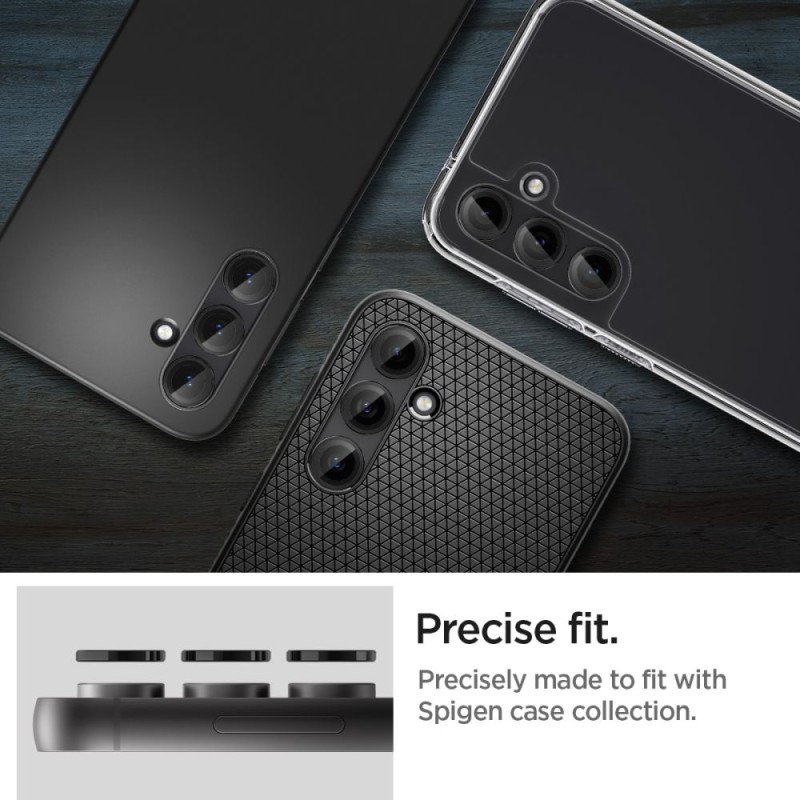 Spigen Optik.TR „EZ Fit” протектор за камера (2 бр.) за Galaxy S23 FE Black - Spigen Optik.TR „EZ Fit” протектор за камера (2 бр.) за Galaxy S23 FE Black - 8809896753128-AGL06987