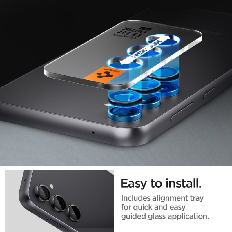 Spigen Optik.TR „EZ Fit” протектор за камера (2 бр.) за Galaxy S23 FE Black - Spigen Optik.TR „EZ Fit” протектор за камера (2 бр.) за Galaxy S23 FE Black - 8809896753128-AGL06987
