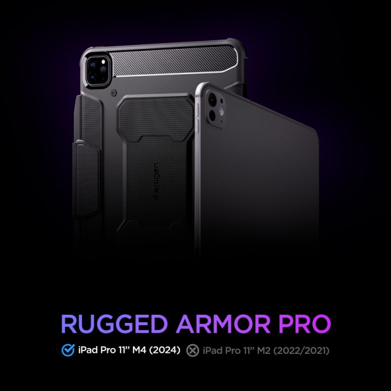 SPIGEN Rugged Armor “PRO” протектор за iPad Pro 11 5/2024 Black
