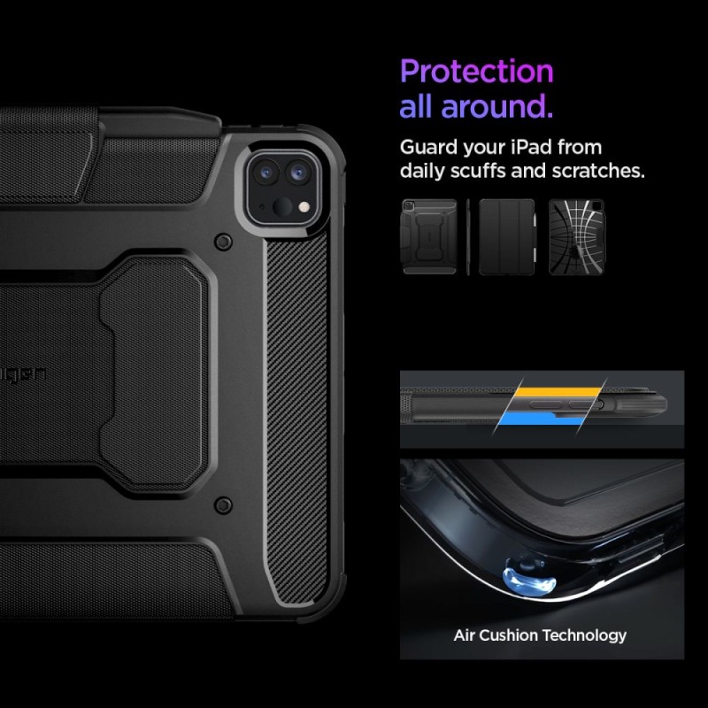 SPIGEN Rugged Armor “PRO” протектор за iPad Pro 11 5/2024 Black