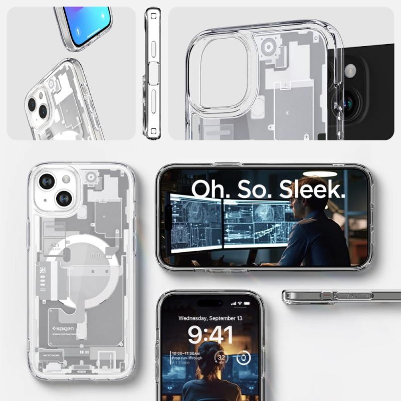 SPIGEN ULTRA HYBRID MagSafe iPhone 15 Plus Zero One White (ACS07035) - 8809896753579-ACS07035