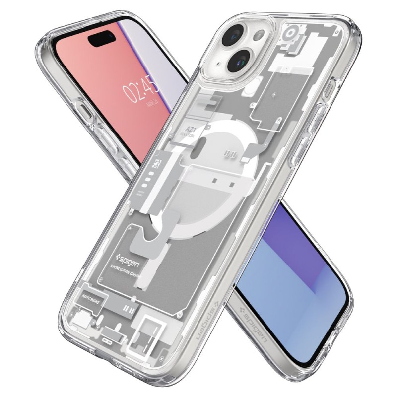 SPIGEN ULTRA HYBRID MagSafe iPhone 15 Plus Zero One White (ACS07035) - 8809896753579-ACS07035