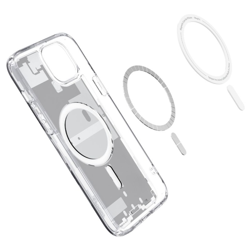 SPIGEN ULTRA HYBRID MagSafe iPhone 15 Plus Zero One White (ACS07035) - 8809896753579-ACS07035