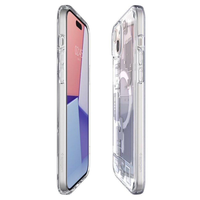 SPIGEN ULTRA HYBRID MagSafe iPhone 15 Plus Zero One White (ACS07035) - 8809896753579-ACS07035