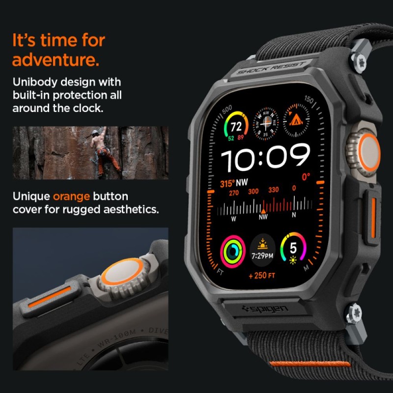 SPIGEN LITE FIT „PRO“ за Apple Watch ULTRA 1/2/3 (49 мм) – матово черно - SPIGEN LITE FIT „PRO“ за Apple Watch ULTRA 1/2/3 (49 мм) – матово черно - 8809896754125-ACS07104
