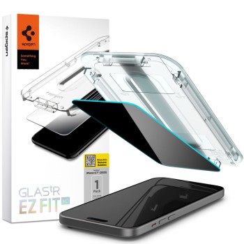 Spigen Glas.TR „EZ Fit” Privacy – закалено стъкло за iPhone 15 Plus / 16 Plus (SKU 8809896754347-AGL07119)
