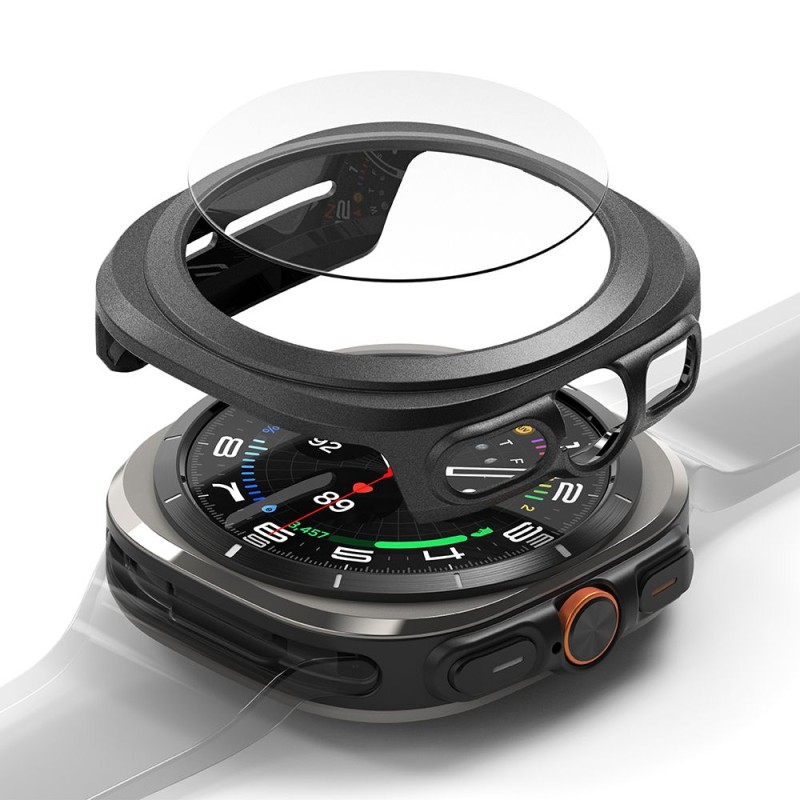Ringke Slim + Tempered Glass за Samsung Galaxy Watch Ultra 2024/2025 (47 мм) Titanium Black – комплект - Ringke Slim + Tempered Glass за Samsung Galaxy Watch Ultra 2024/2025 (47 мм) Titanium Black – комплект - 8809961787744
