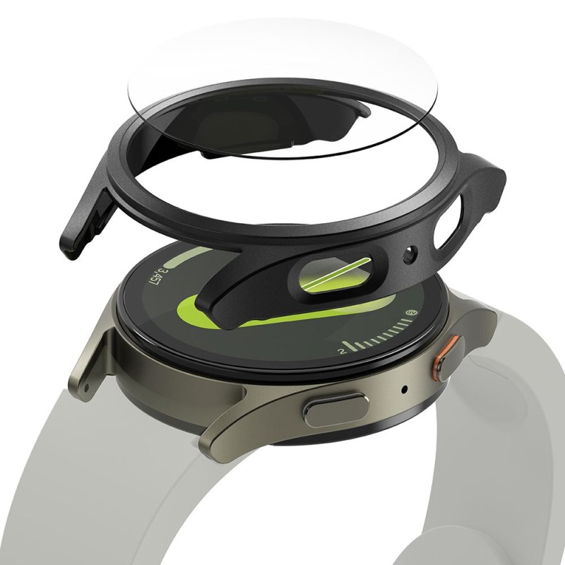 Ringke Slim & Tempered Glass за Galaxy Watch 7 (44 мм) Titanium Black (протектор + стъкло) - Ringke Slim & Tempered Glass за Galaxy Watch 7 (44 мм) Titanium Black (протектор + стъкло) - 8809961787898