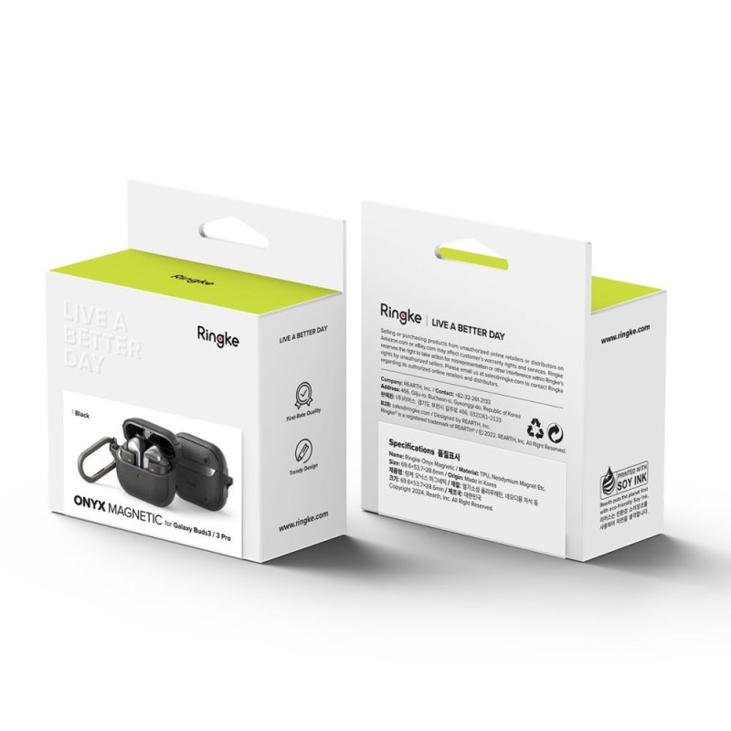 Ringke Onyx Magnetic Magsafe кейс за Samsung Galaxy Buds 3 / 3 FE / 3 Pro Black (SKU 8809961787928) - Ringke Onyx Magnetic Magsafe кейс за Samsung Galaxy Buds 3 / 3 FE / 3 Pro Black (SKU 8809961787928) - 8809961787928