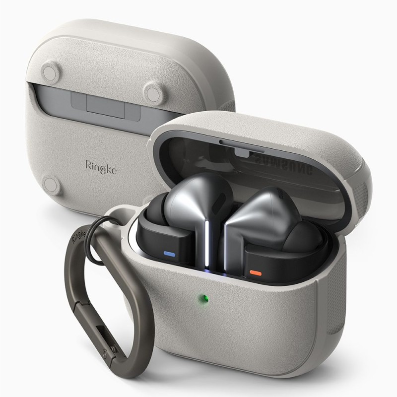 Ringke Onyx Magnetic Magsafe кейс за Samsung Galaxy Buds 3 / 3 FE / 3 Pro (Warm Grey) - Ringke Onyx Magnetic Magsafe кейс за Samsung Galaxy Buds 3 / 3 FE / 3 Pro (Warm Grey) - 8809961787935