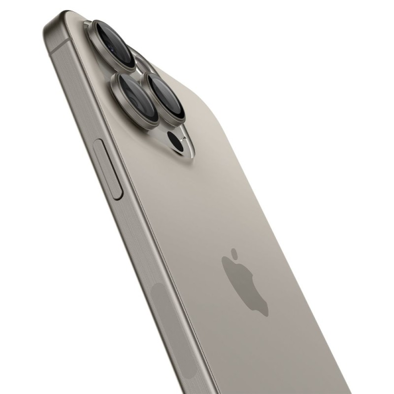 Spigen Optik Pro Glass „Ez Fit” защита за камера (2 бр.) за iPhone 14 Pro / 14 Pro Max / 15 Pro / 15 Pro Max / 16 Pro / 16 Pro Max / 17 Pro / 17 Pro Max Natural Titanium - Spigen Optik Pro Glass „Ez Fit” защита за камера (2 бр.) за iPhone 14 Pro / 14 Pro Max / 15 Pro / 15 Pro Max / 16 Pro / 16 Pro Max / 17 Pro / 17 Pro Max Natural Titanium - 8809971220545-AGL07163