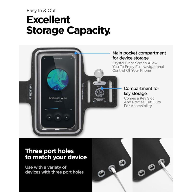 SPIGEN A703 Dynamic Shield Armband, черен - SPIGEN A703 Dynamic Shield Armband, черен - 8809971220767-AMP07187