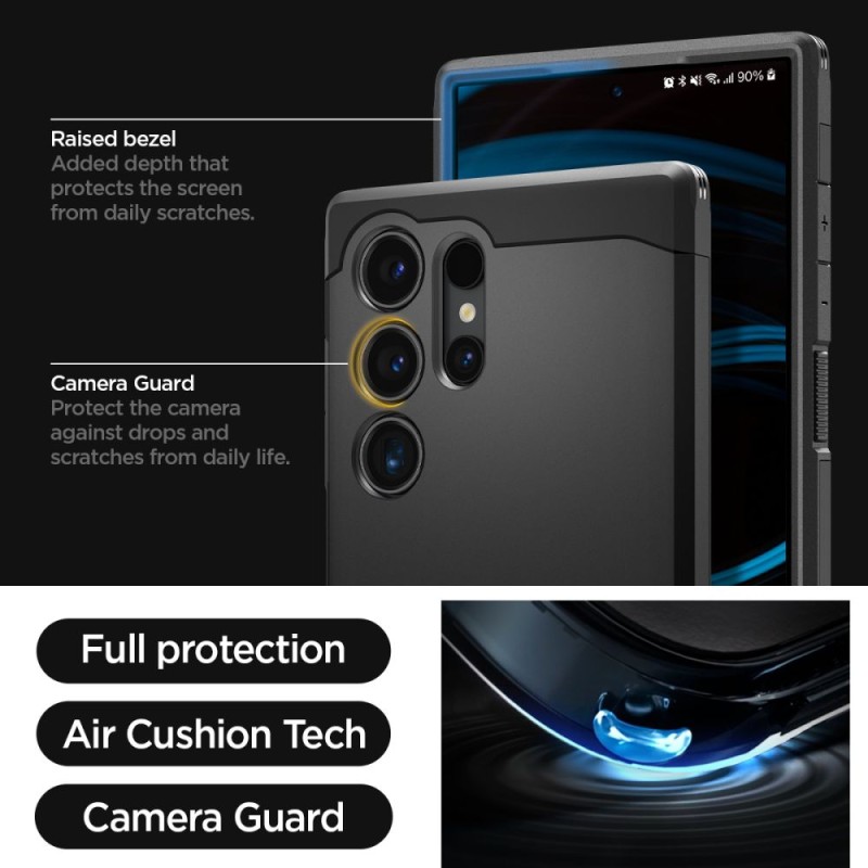 Spigen Tough Armor за Samsung Galaxy S24 Ultra (черен) - 8809971221856-ACS07300