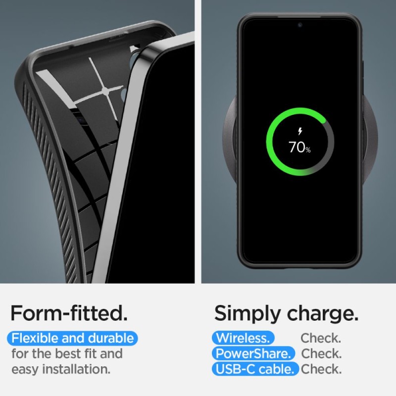 Spigen Liquid Air за Galaxy S24 – матово черно - Spigen Liquid Air за Galaxy S24 – матово черно - 8809971222259-ACS07347