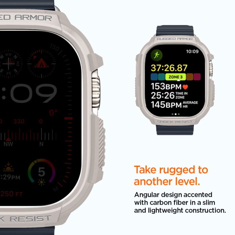 SPIGEN Rugged Armor за Apple Watch Ultra 1/2/3/4 (49 мм) Dune Beige