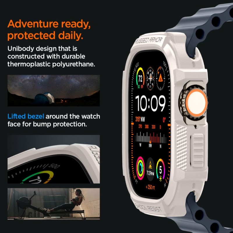 SPIGEN Rugged Armor за Apple Watch Ultra 1/2/3/4 (49 мм) Dune Beige