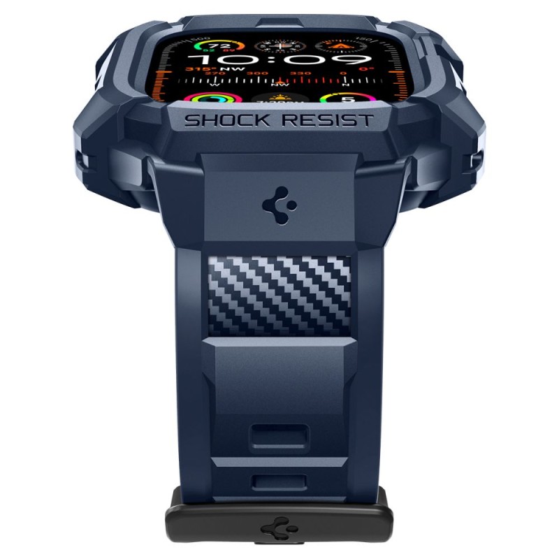 Spigen Rugged Armor „Pro” каишка с корпус за Apple Watch Ultra 1/2/3/4 (49 мм) Navy Blue Spigen Rugged Armor „Pro” каишка с корпус за Apple Watch Ultra 1/2/3/4 (49 мм) Navy Blue