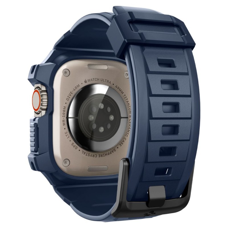Spigen Rugged Armor „Pro” каишка с корпус за Apple Watch Ultra 1/2/3/4 (49 мм) Navy Blue Spigen Rugged Armor „Pro” каишка с корпус за Apple Watch Ultra 1/2/3/4 (49 мм) Navy Blue