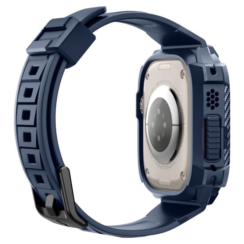 Spigen Rugged Armor „Pro” каишка с корпус за Apple Watch Ultra 1/2/3/4 (49 мм) Navy Blue Spigen Rugged Armor „Pro” каишка с корпус за Apple Watch Ultra 1/2/3/4 (49 мм) Navy Blue