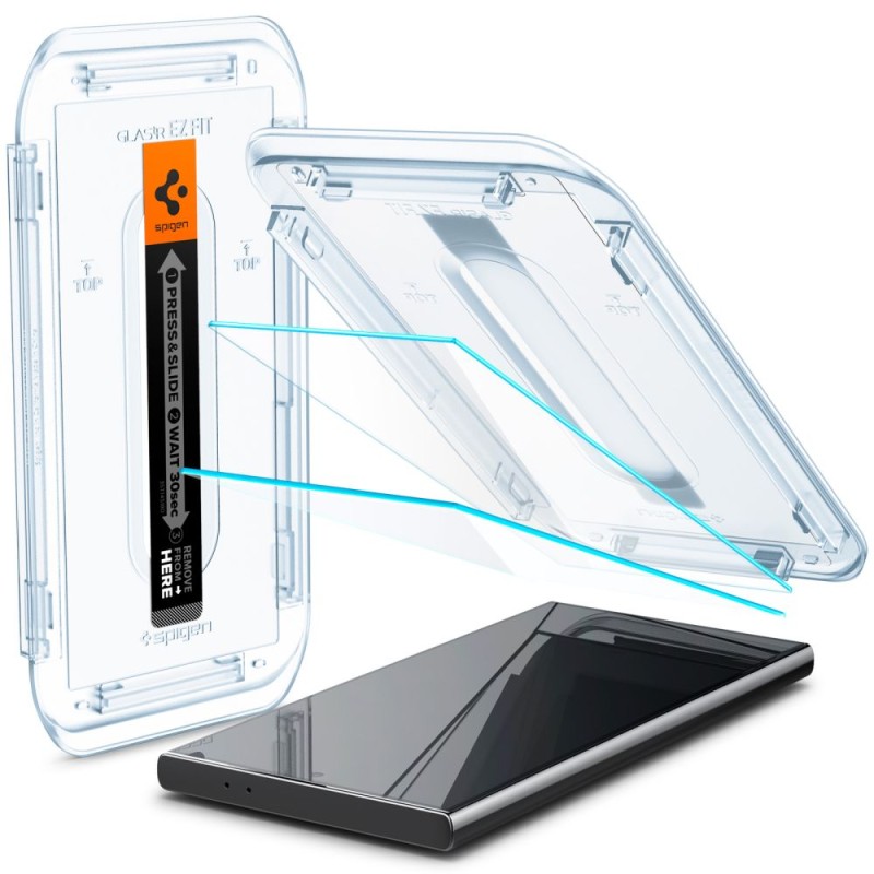 Spigen Glas.TR „EZ Fit” закалено стъкло 2-Pack за Samsung Galaxy S24 Ultra (clear) - 8809971224116-AGL07495