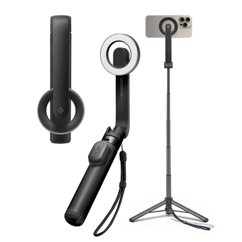 Spigen S571W MagSafe Bluetooth селфи стик статив черен - Spigen S571W MagSafe Bluetooth селфи стик статив черен - 8809971226004-AMP07656