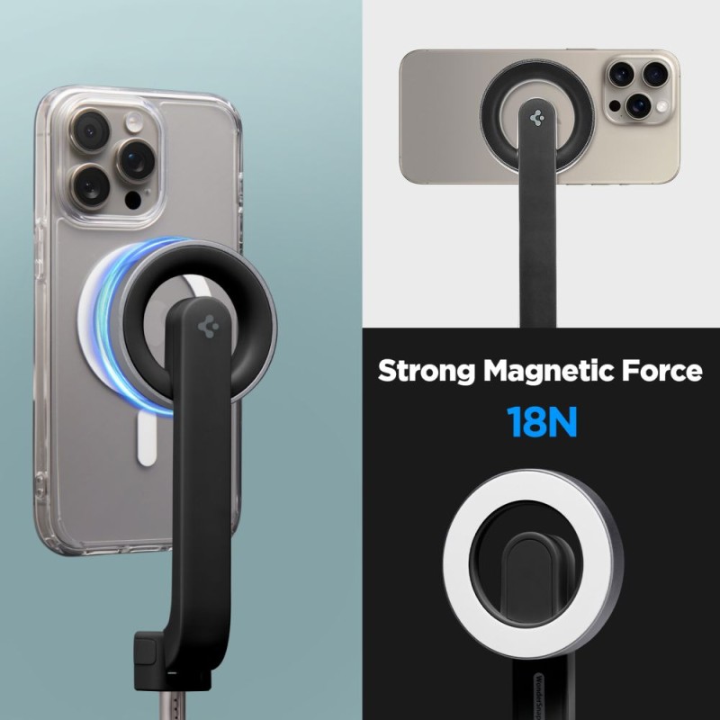 Spigen S571W MagSafe Bluetooth селфи стик статив черен - Spigen S571W MagSafe Bluetooth селфи стик статив черен - 8809971226004-AMP07656