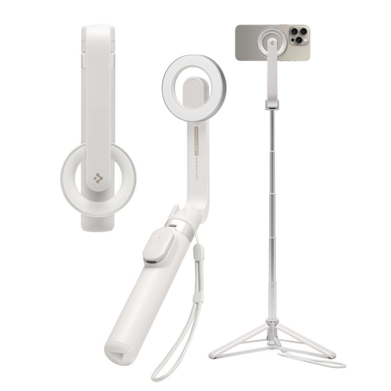 SPIGEN S571W MagSafe Bluetooth стойка за селфита с трипод (пясъчно бежово) - SPIGEN S571W MagSafe Bluetooth стойка за селфита с трипод (пясъчно бежово) - 8809971226011-AMP07657