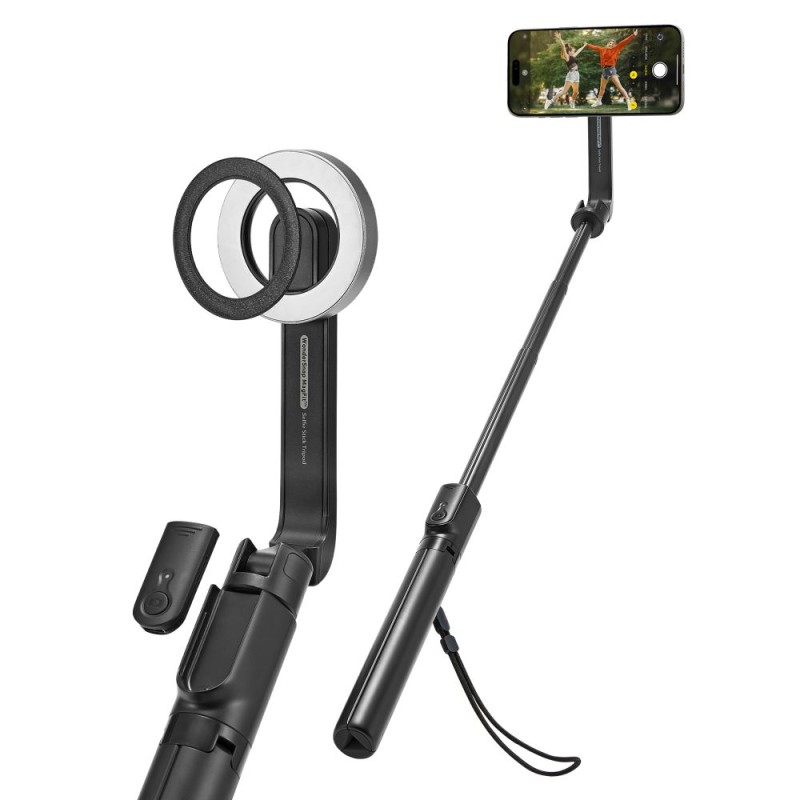 SPIGEN S580W MagSafe Bluetooth selfie stick статив Long Tripod черен - SPIGEN S580W MagSafe Bluetooth selfie stick статив Long Tripod черен - 8809971226035-AMP07659