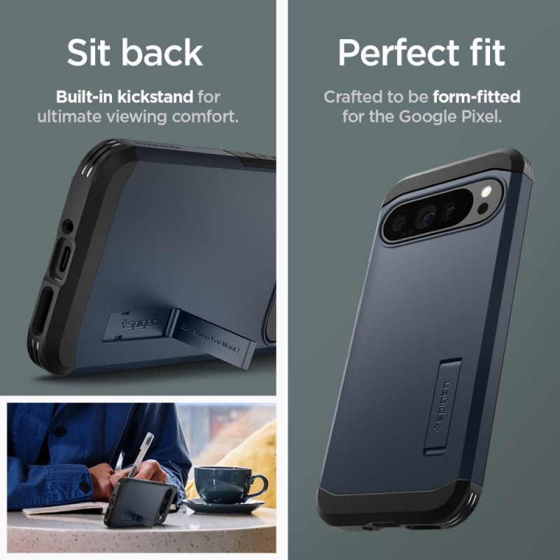 Spigen Tough Armor за Google Pixel 9 Pro XL Metal Slate (ACS07727) - 8809971226660-ACS07727