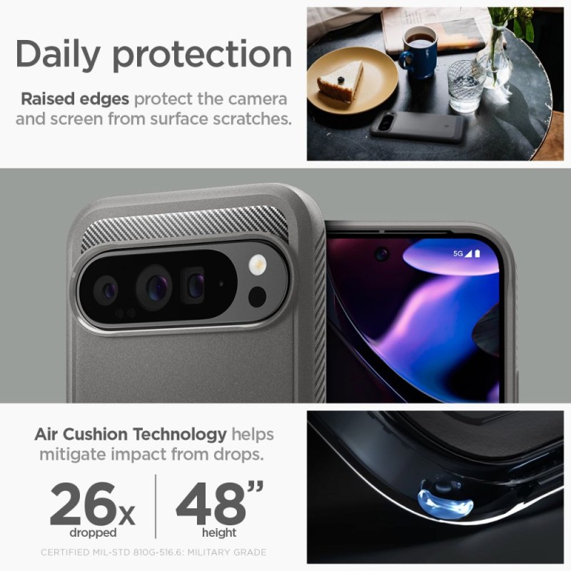 Spigen Rugged Armor за Google Pixel 9 Pro XL (Marble Grey) - 8809971227193-ACS07784