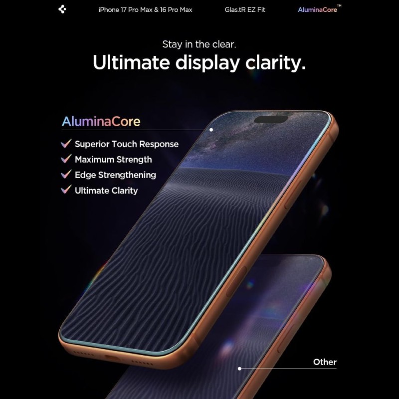 Spigen Glas.TR EZ Fit AC закалено стъкло 2 броя за iPhone 16 Pro Max / 17 Pro Max (Clear) - Spigen Glas.TR EZ Fit AC закалено стъкло 2 броя за iPhone 16 Pro Max / 17 Pro Max (Clear) - 8809971228510-AGL07907