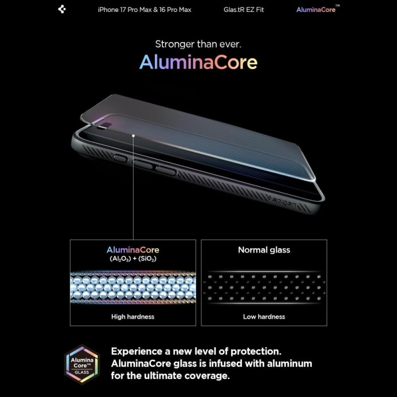 Spigen Glas.TR EZ Fit AC закалено стъкло 2 броя за iPhone 16 Pro Max / 17 Pro Max (Clear) - Spigen Glas.TR EZ Fit AC закалено стъкло 2 броя за iPhone 16 Pro Max / 17 Pro Max (Clear) - 8809971228510-AGL07907