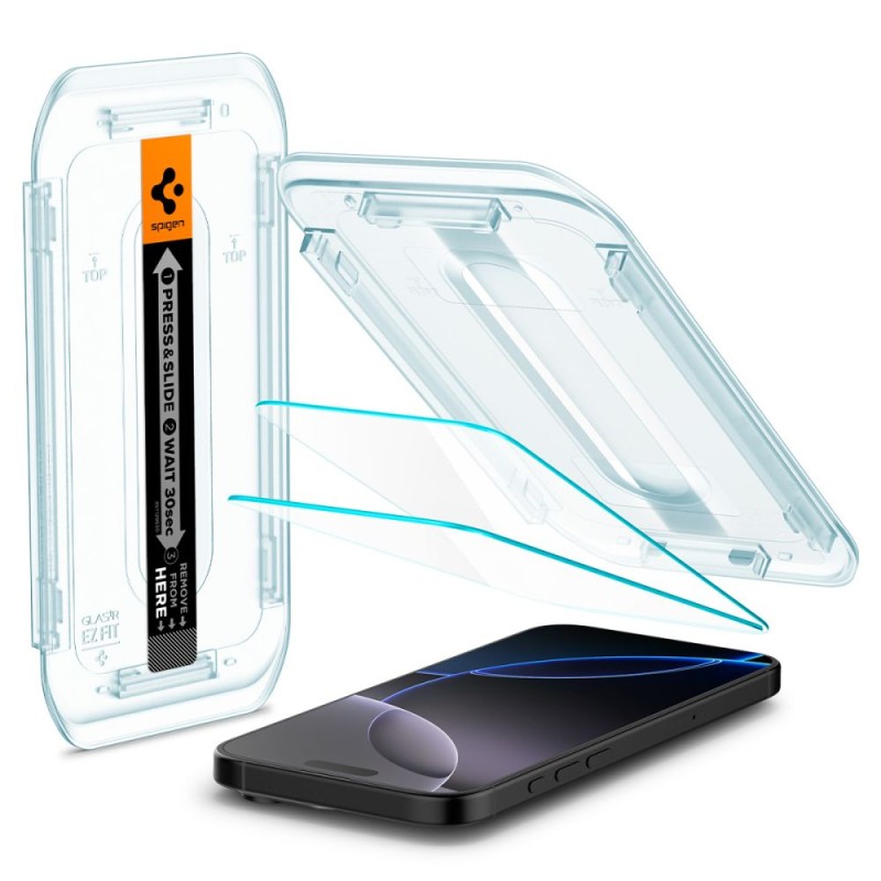 Spigen Glas.TR EZ Fit AC закалено стъкло 2 броя за iPhone 16 Pro Max / 17 Pro Max (Clear) - Spigen Glas.TR EZ Fit AC закалено стъкло 2 броя за iPhone 16 Pro Max / 17 Pro Max (Clear) - 8809971228510-AGL07907