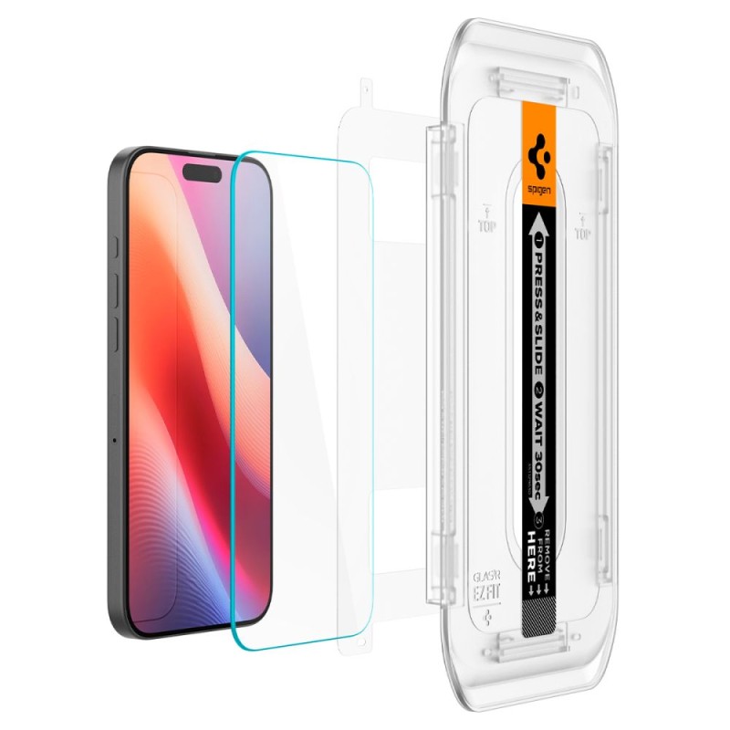 Spigen Glas.TR EZ Fit AC закалено стъкло 2 броя за iPhone 16 Pro Max / 17 Pro Max (Clear) - Spigen Glas.TR EZ Fit AC закалено стъкло 2 броя за iPhone 16 Pro Max / 17 Pro Max (Clear) - 8809971228510-AGL07907